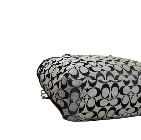 Coach Jacquard & Leather Gallery Tote EUC - Picture 9 of 15